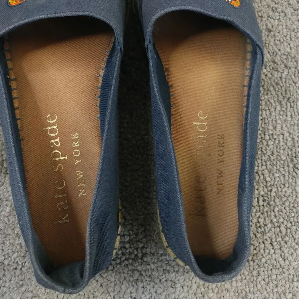 Kate Spade Aflutter Butterfly Embroidery Espadrille Flat Loafer Women Size 10